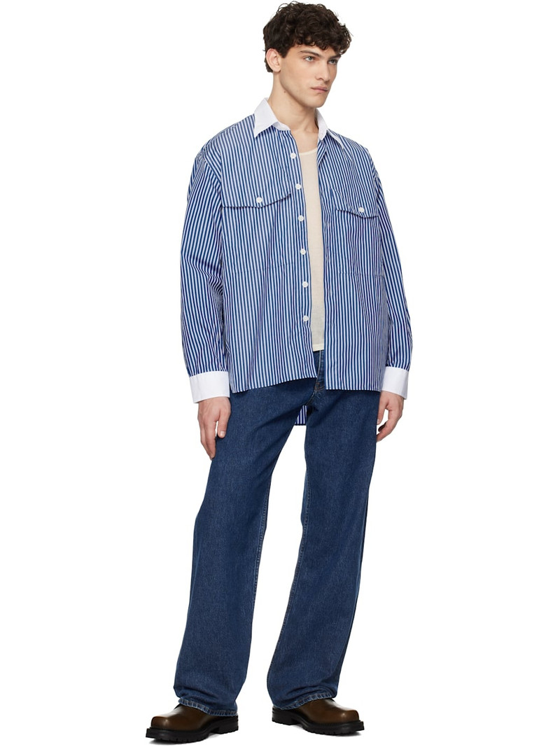 SUNFLOWER Blue Note Contrast Shirt outlook