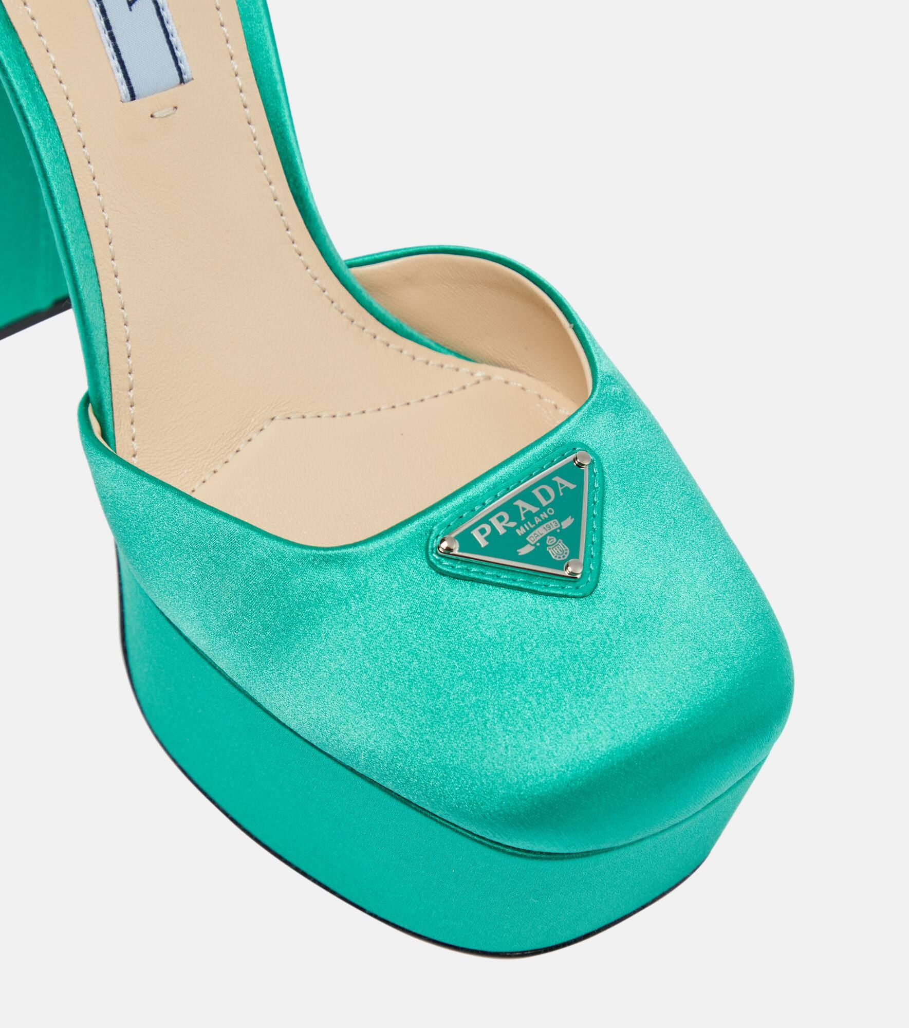 Satin platform pumps - 6