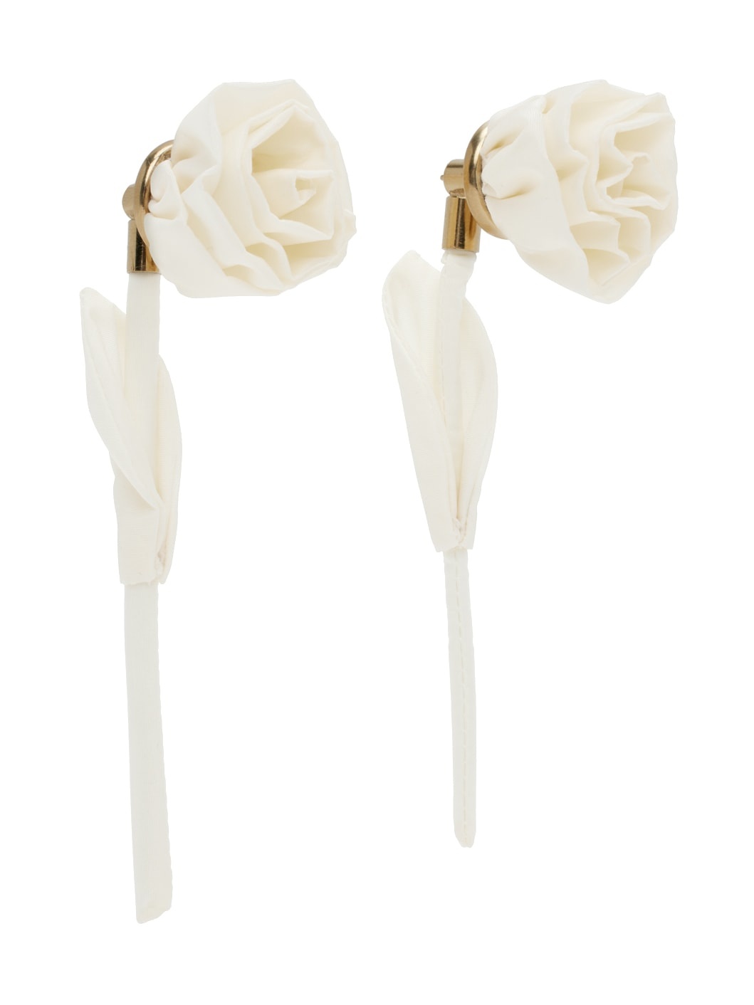 Off-White Rose Earrings - 2