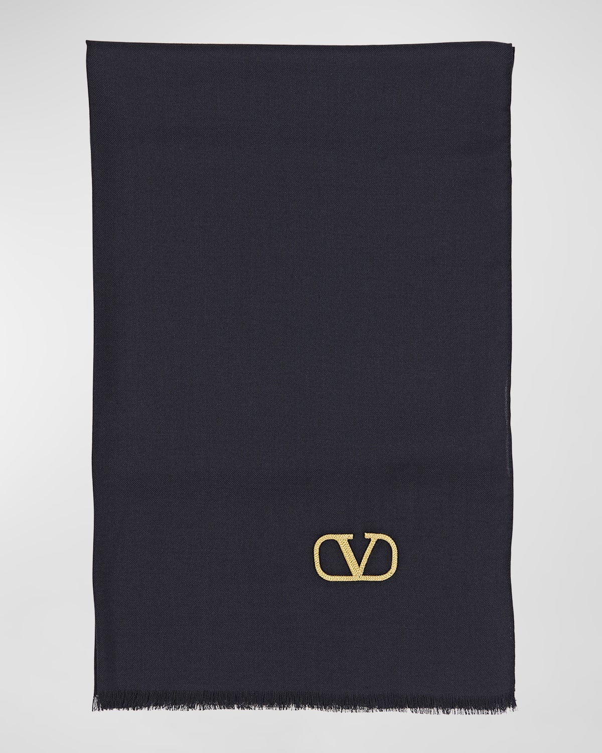 V-Logo Cashmere-Blend Stole - 2