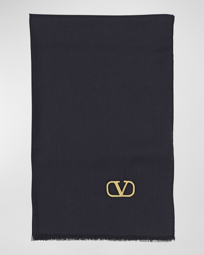 Valentino V-Logo Cashmere-Blend Stole outlook