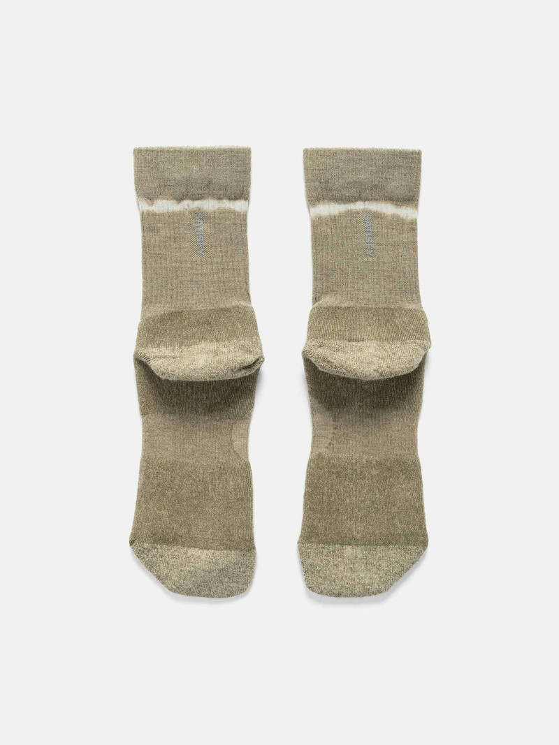 SATISFY Merino Nylon Tube Socks Tie Dye Covert Green outlook