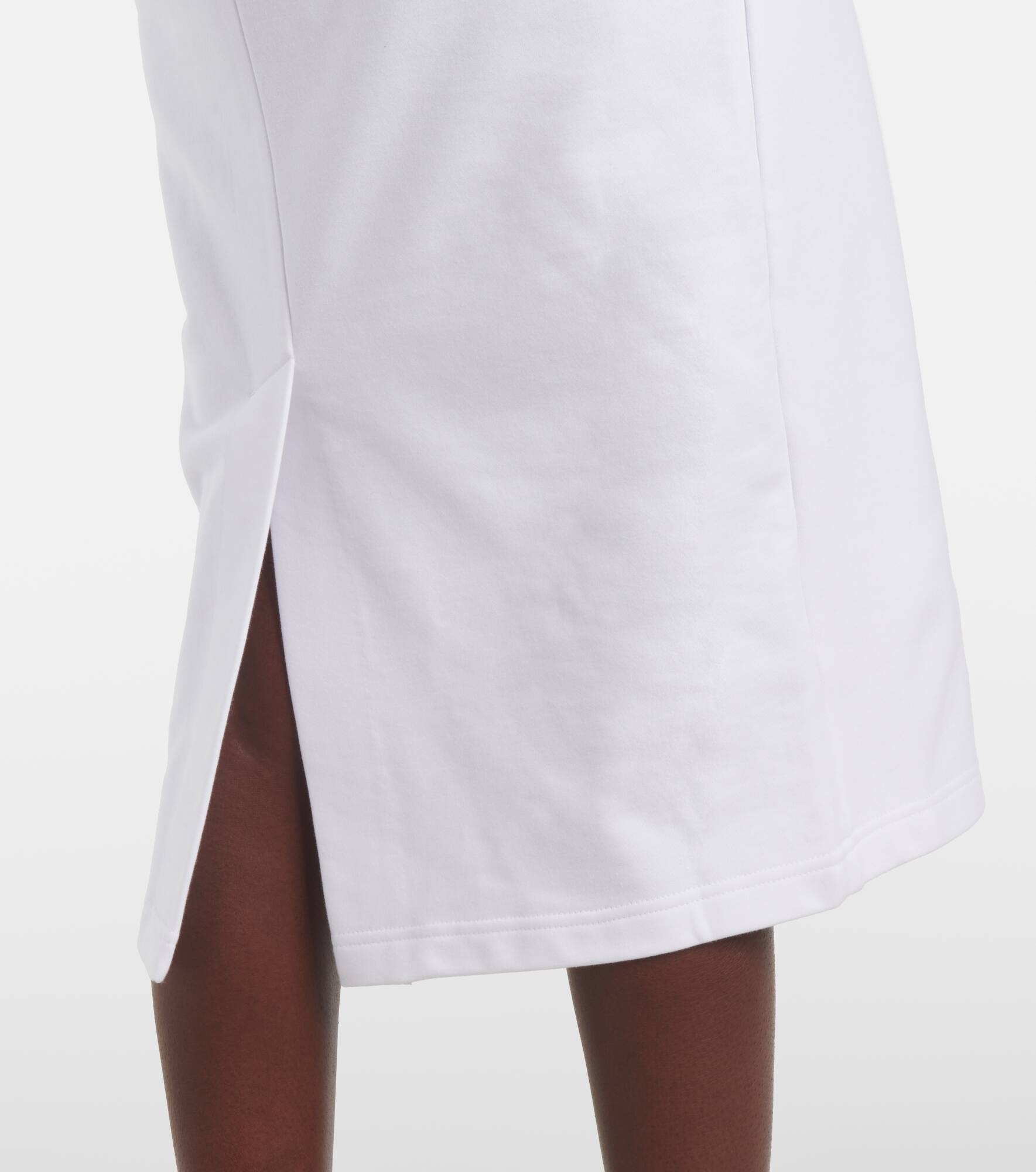 Cotton jersey midi skirt - 5