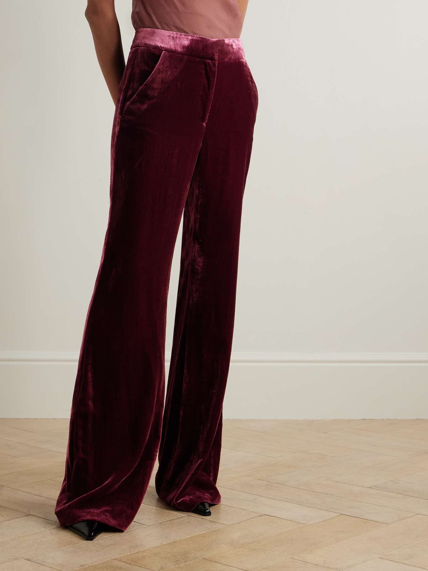 Lebone velvet wide-leg pants - 3