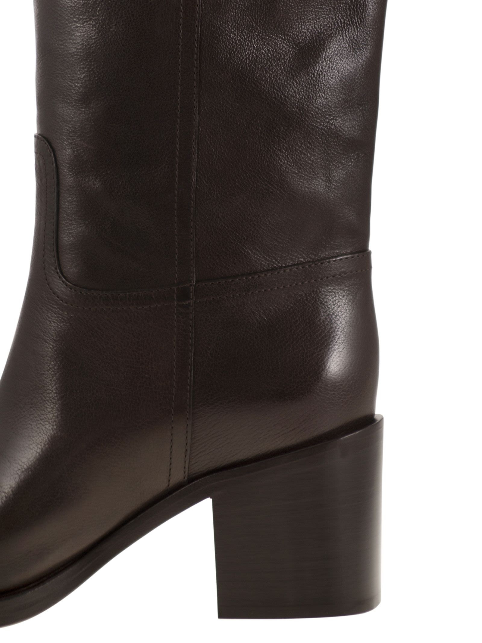 Brunello Cucinelli Women Classic Leather Boot With Precious - 7