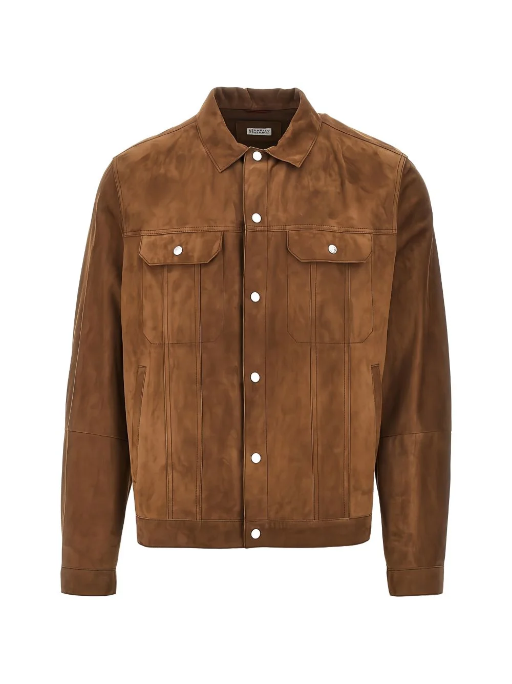 suede button-up jacket - 1