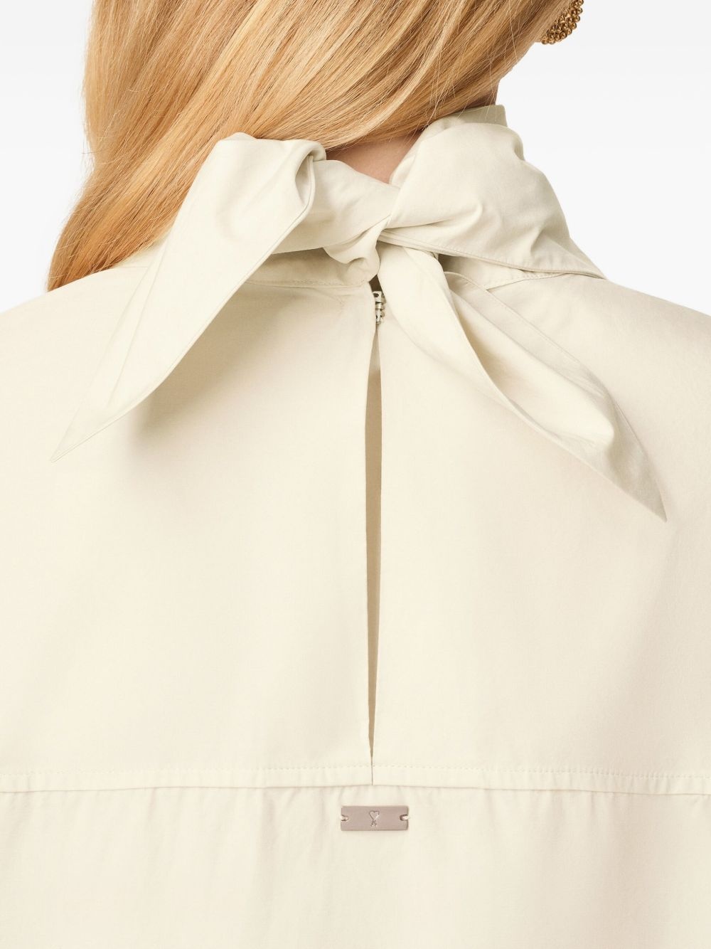 bandana-collar midi shirt - 7
