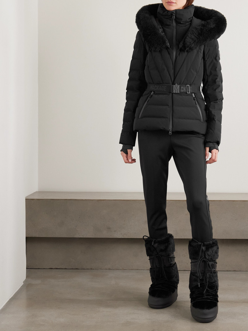 MACKAGE Elita Plush-trimmed Hooded Belted Quilted Down Ski Jacket outlook