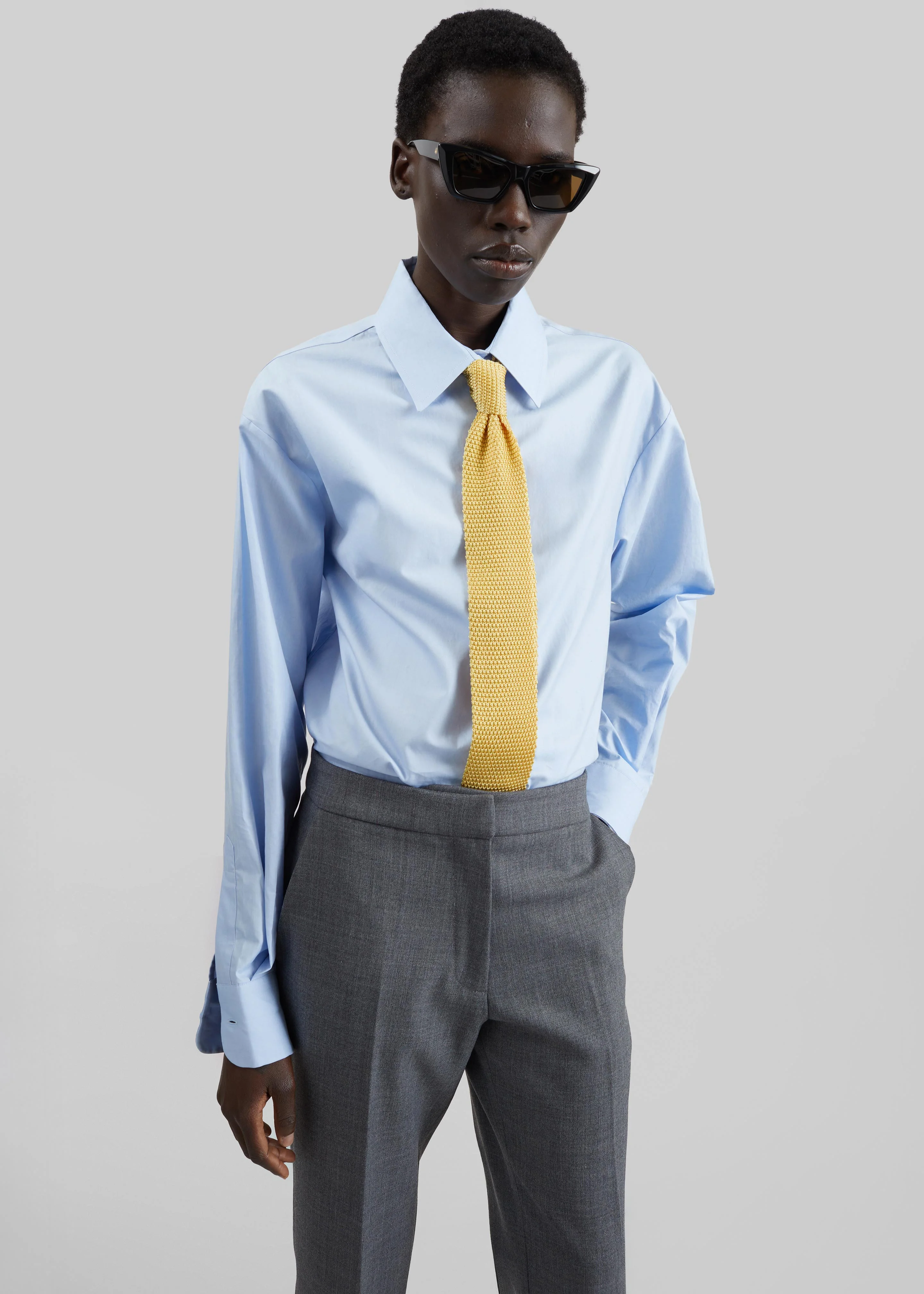 Zira Knitted Silk Tie - Yellow - 1