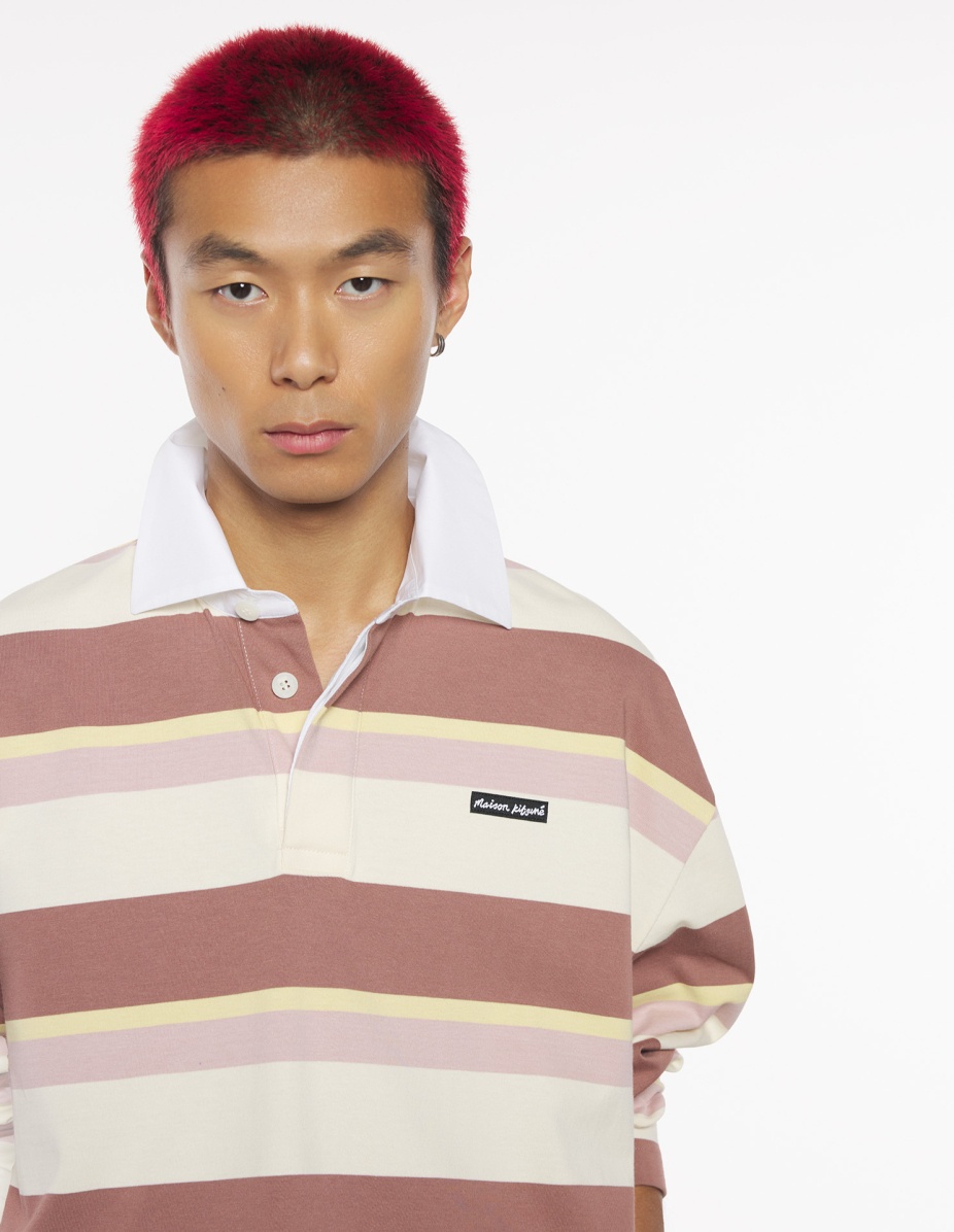 STRIPED LS OVERSIZE POLO - 4