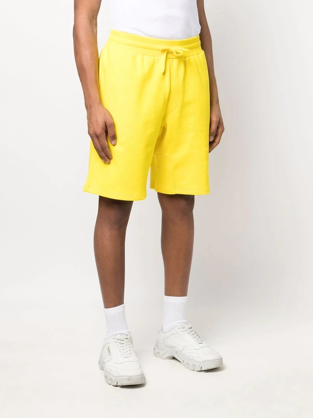 logo-print cotton track shorts - 3