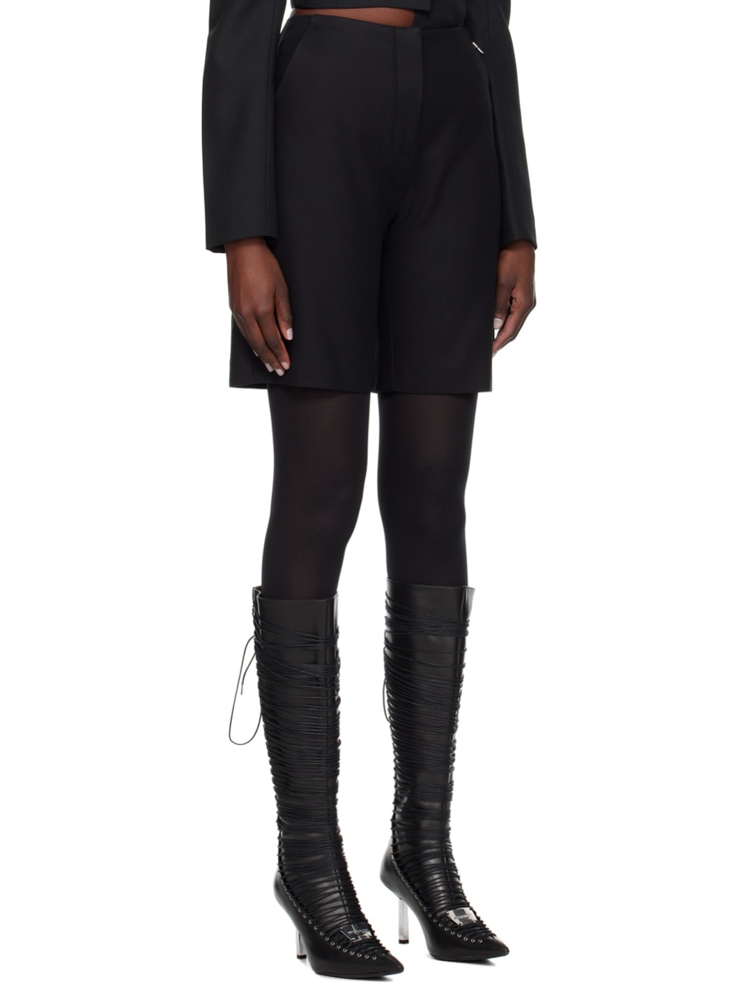 Black Sepal Shorts - 2