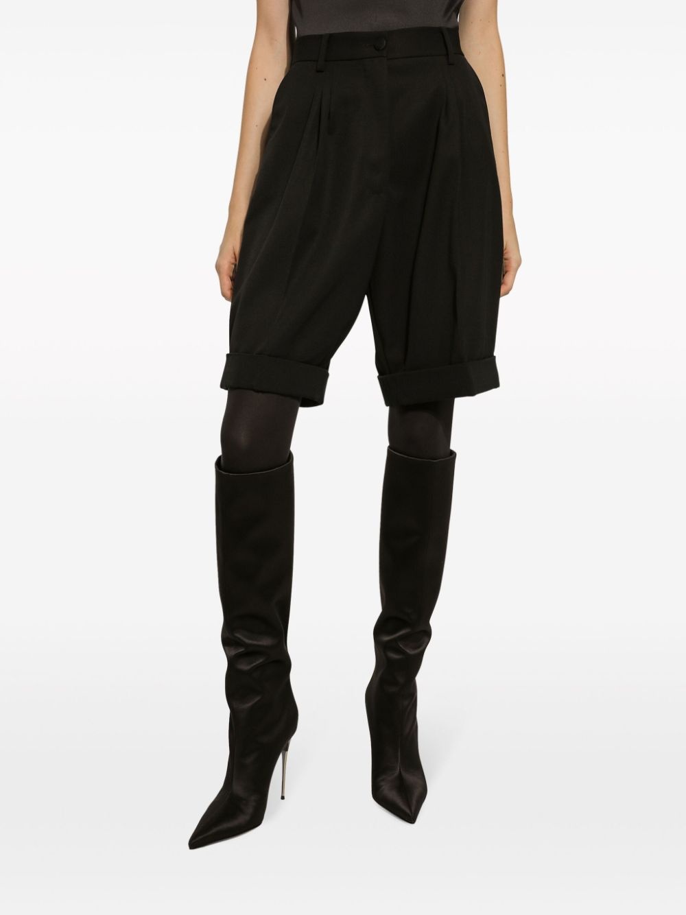 high-waist tailored shorts - 5