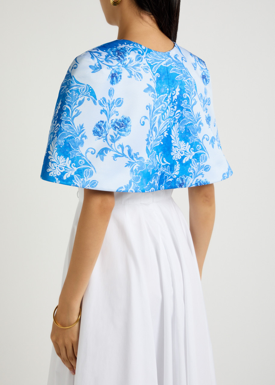 Emilia Wickstead Virginie Floral-print Taffeta Cape - 3