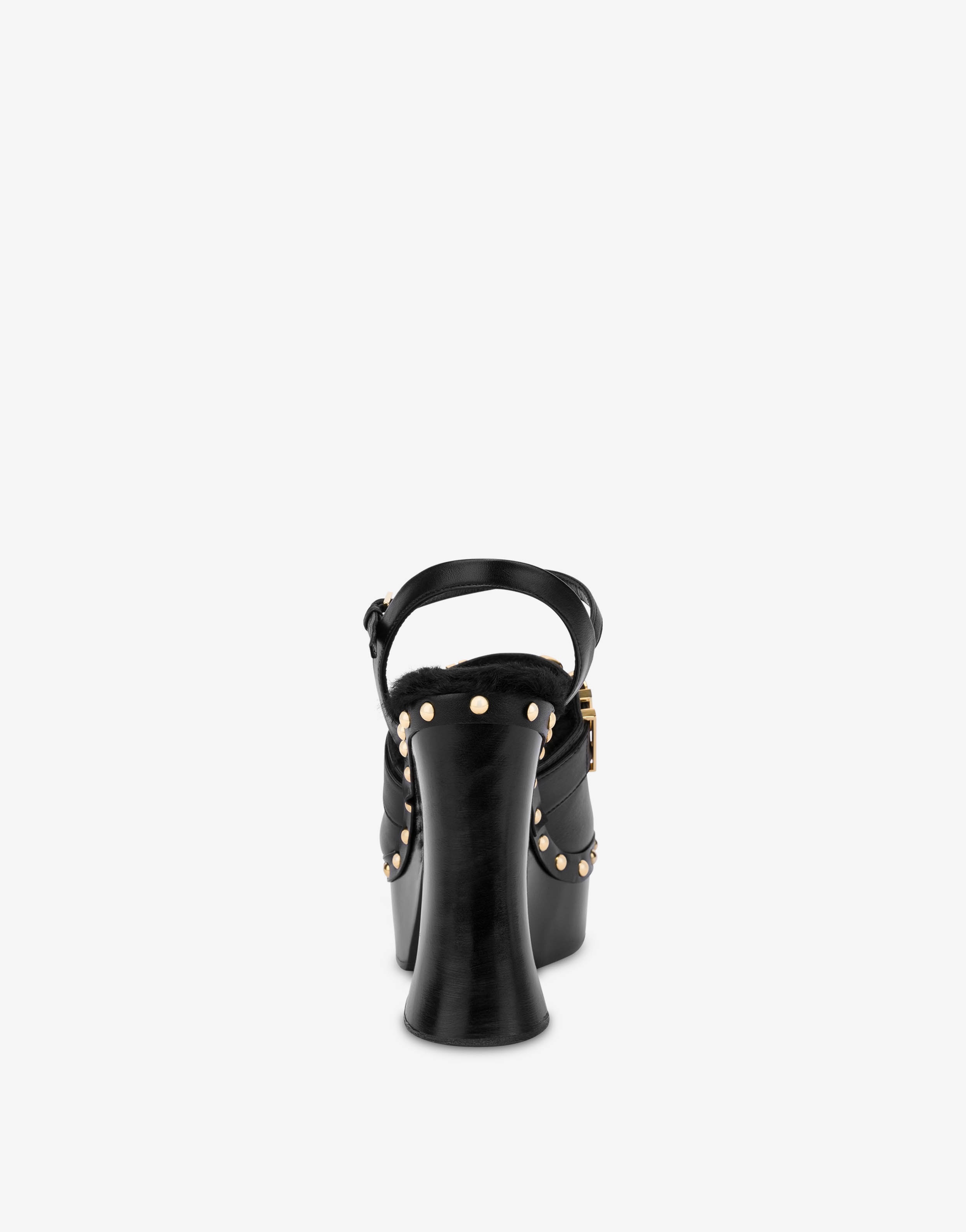 LETTERING LOGO CALFSKIN CLOGS - 3