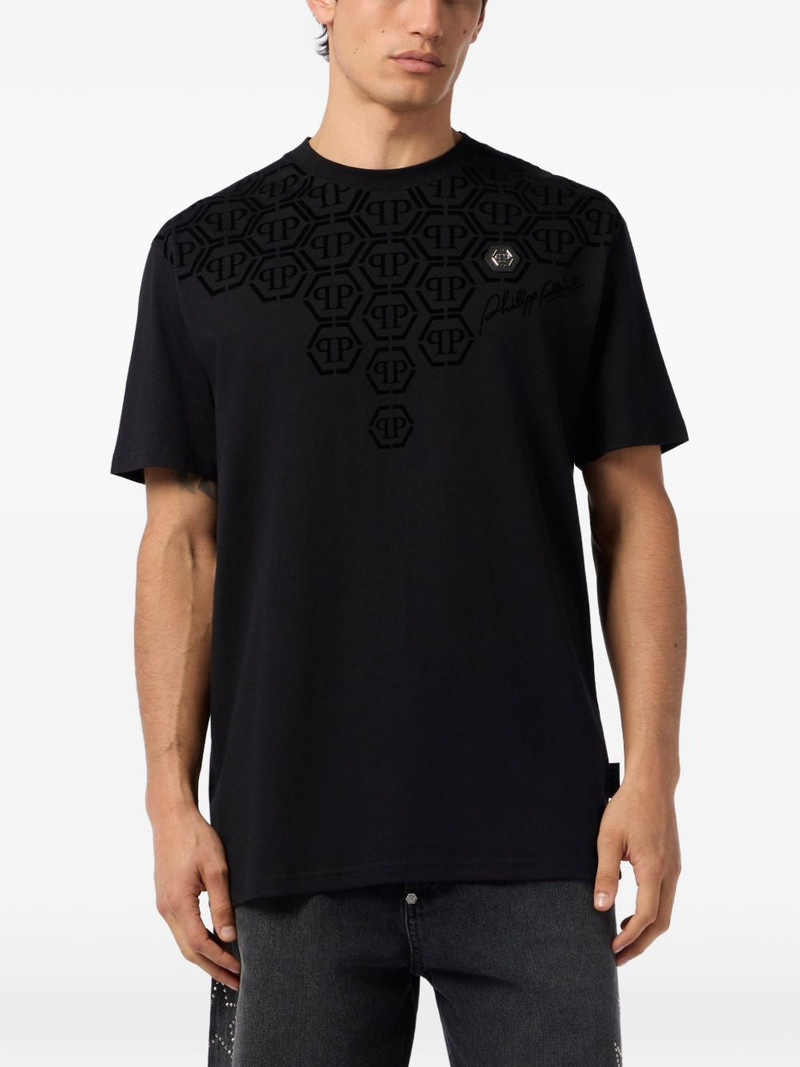 PHILIPP PLEIN monogram round-neck T-shirt outlook
