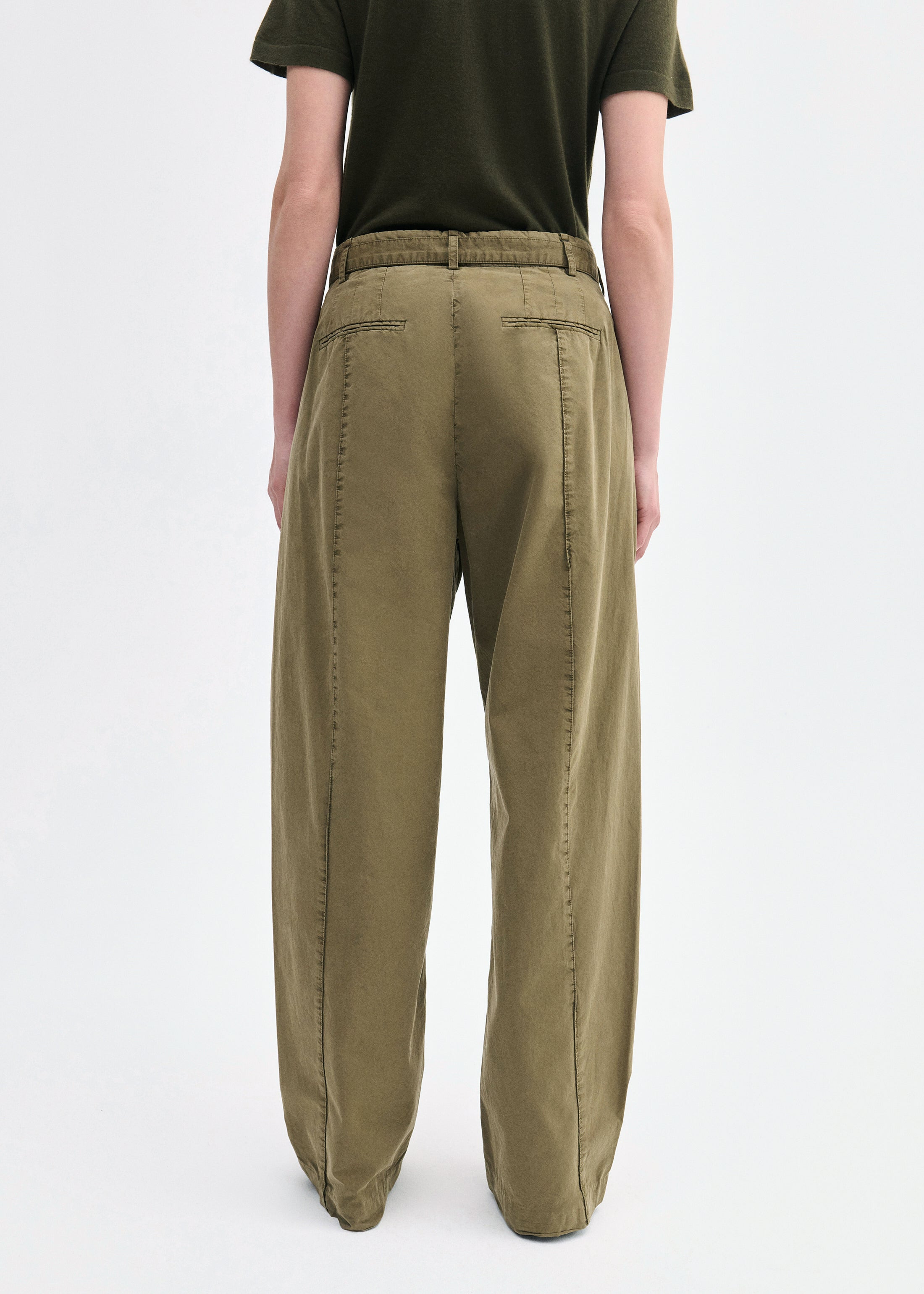 Drop Waist Pant in Cotton Twill - 4