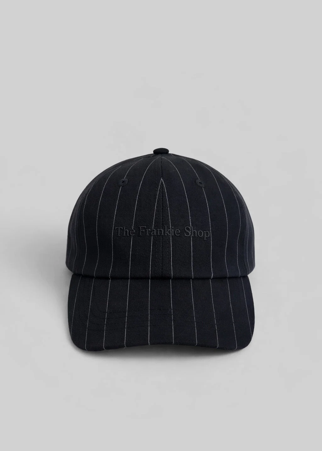 Frankie Baseball Cap - Black/White Pinstripe - 1