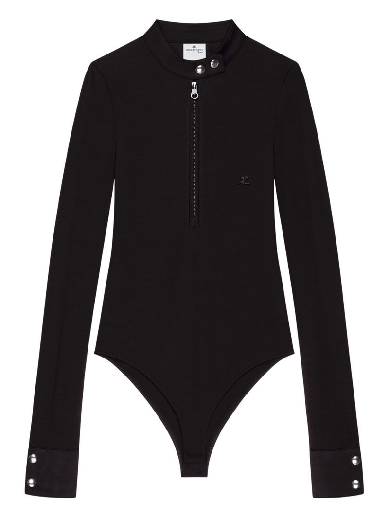 zip-up long-sleeve bodysuit 1