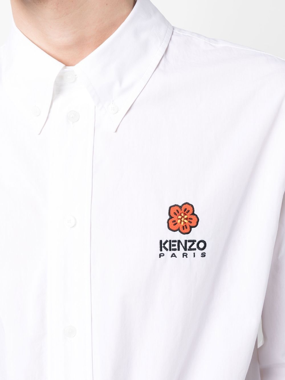 Boke Flower-embroidered button-down shirt - 5