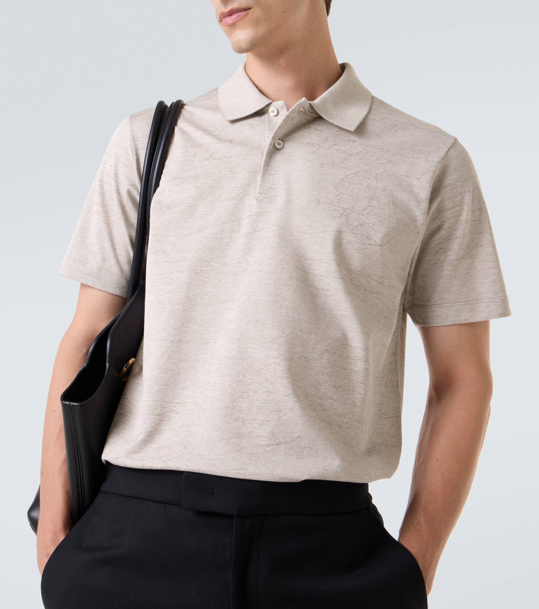 Printed cotton polo shirt - 5