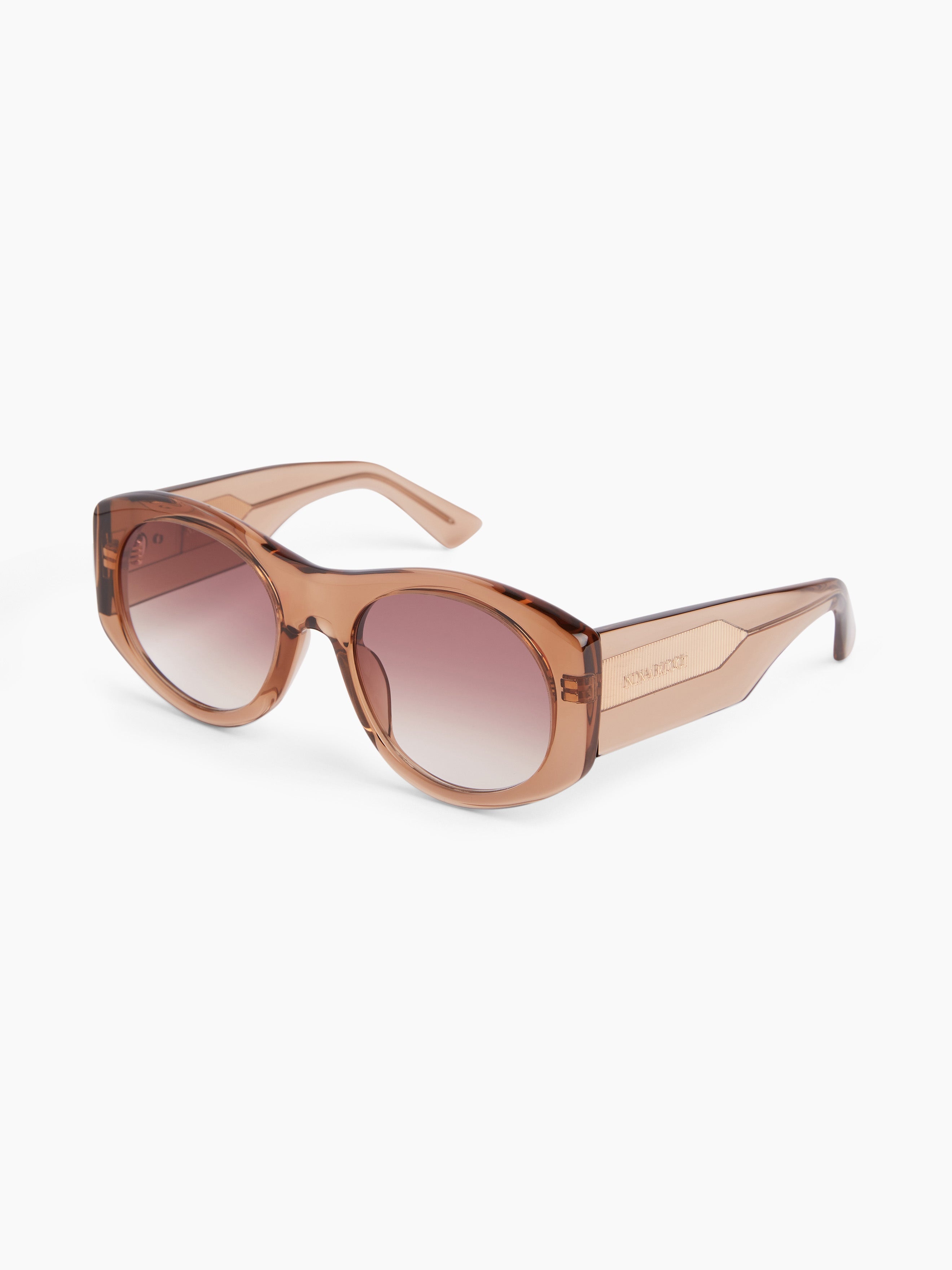 Full Moon Round shiny transparent sunglasses - 4