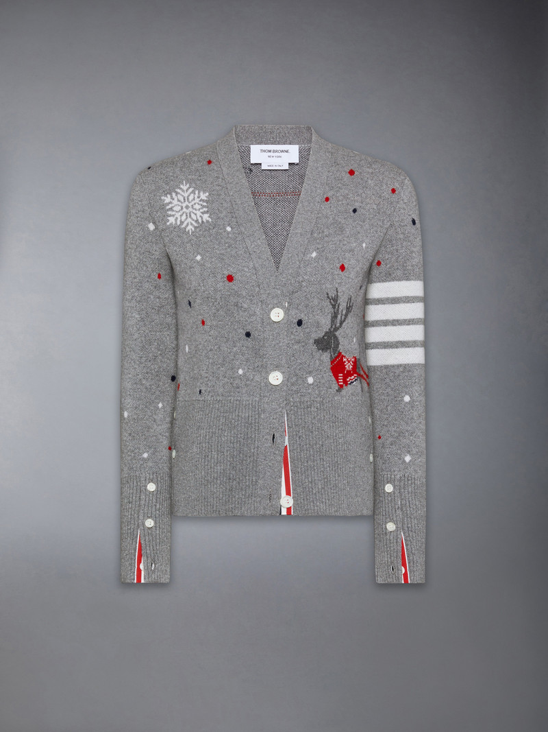 CASHMERE REINDEER HECTOR INTARSIA JACQUARD CARDIGAN 1