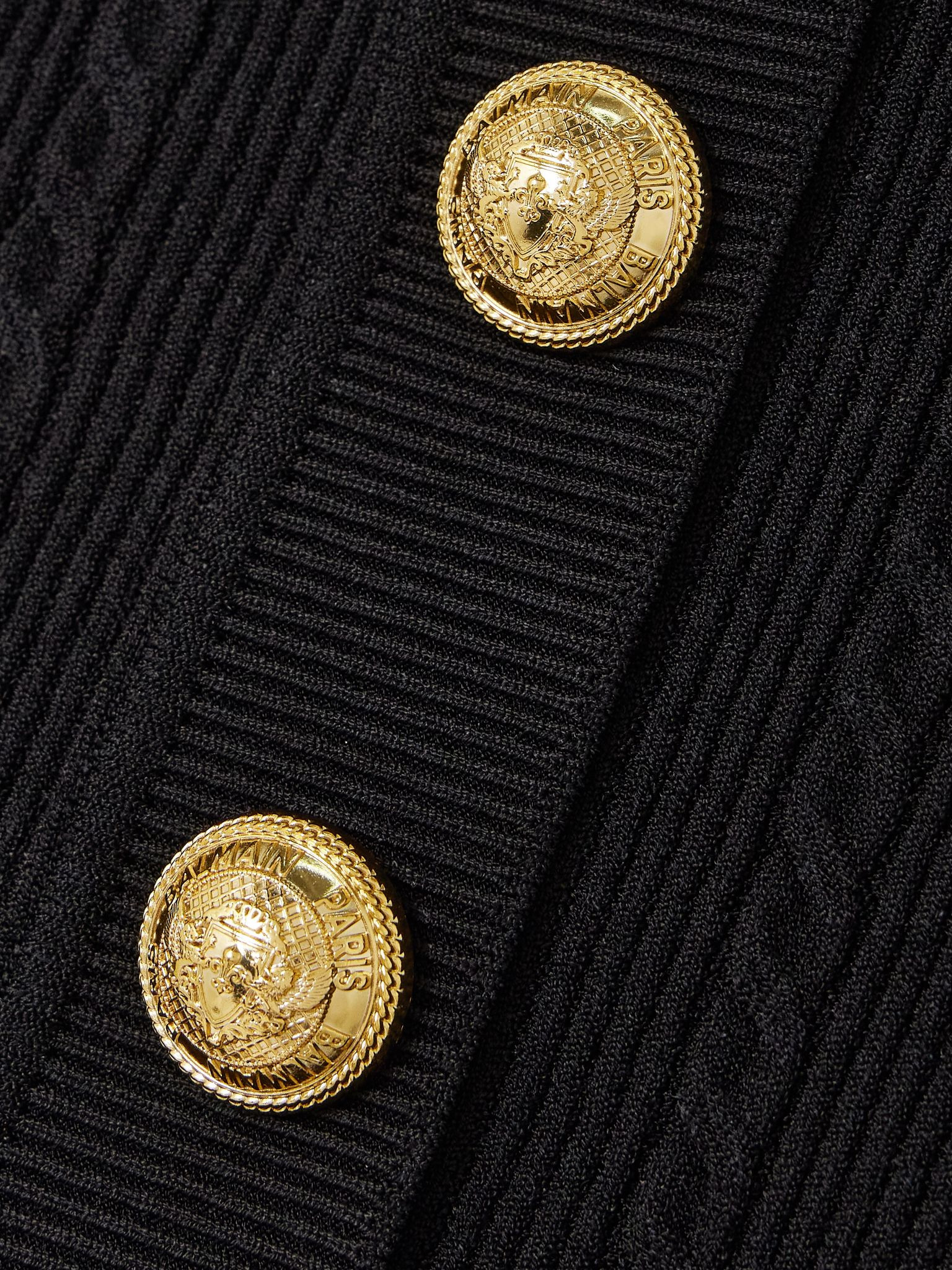 Cable-knit cardigan Black - 4