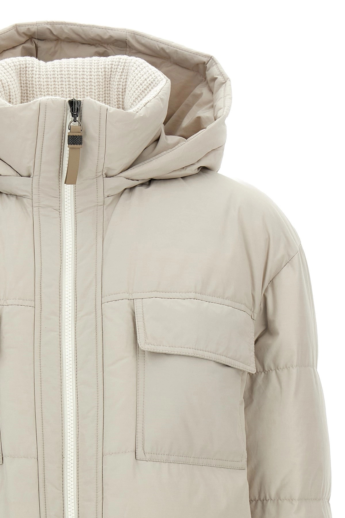 Knitted neck down jacket - 4