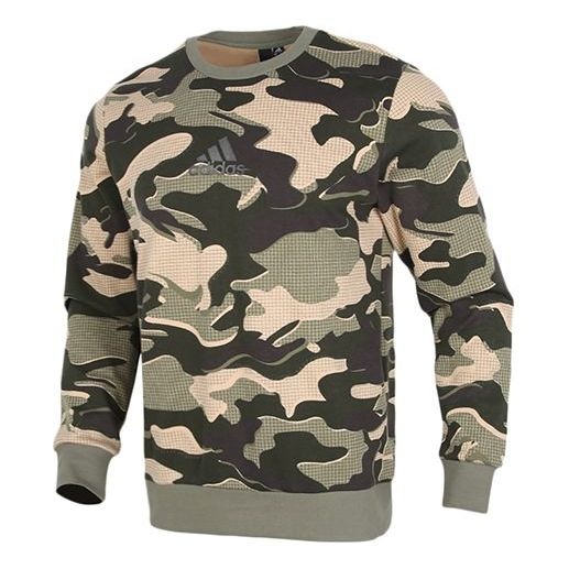 adidas Mh Gfx Camo Camouflage Knit Casual Round Neck Pullover Camouflage GM4472 - 1