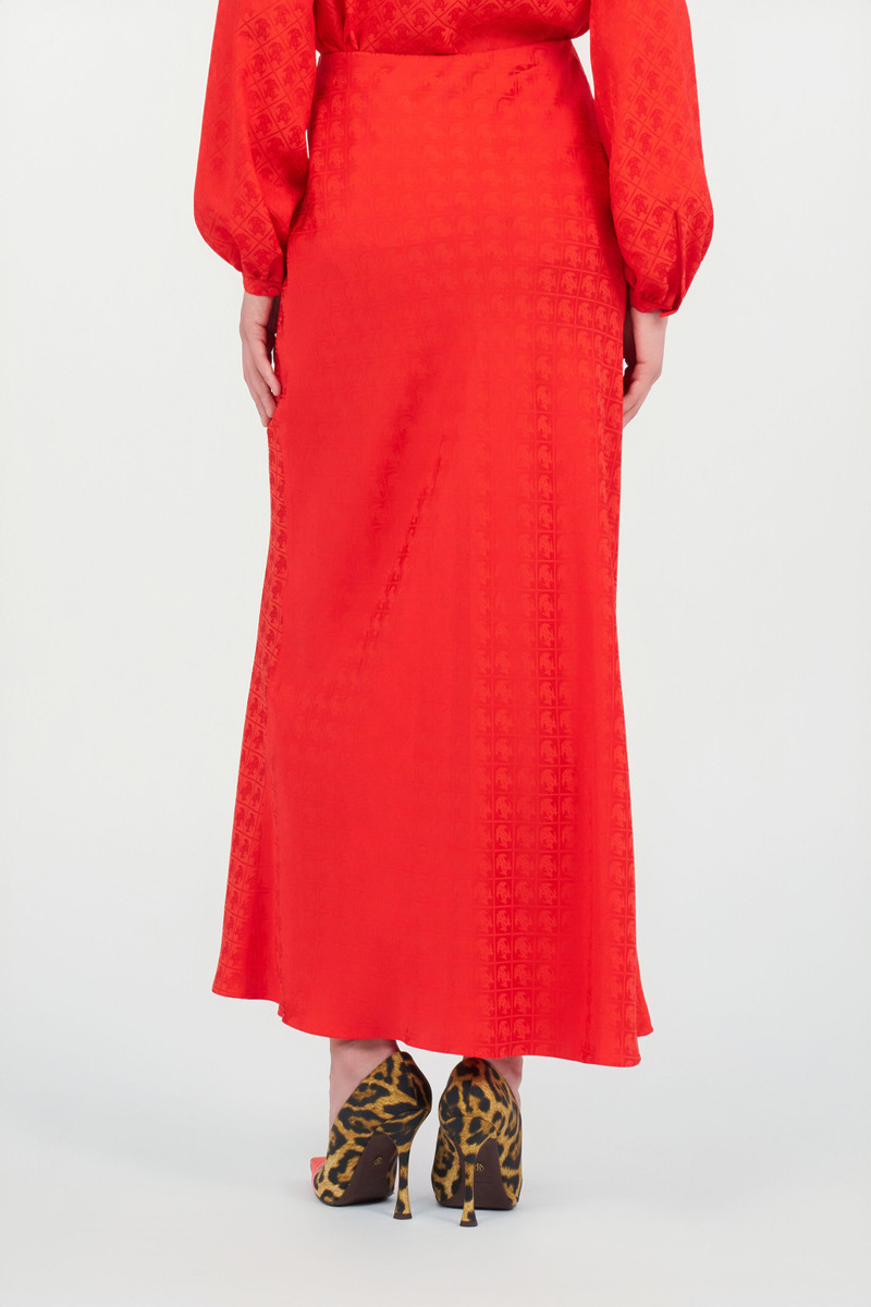 Long Skirt with Jacquard Monogram Print 4