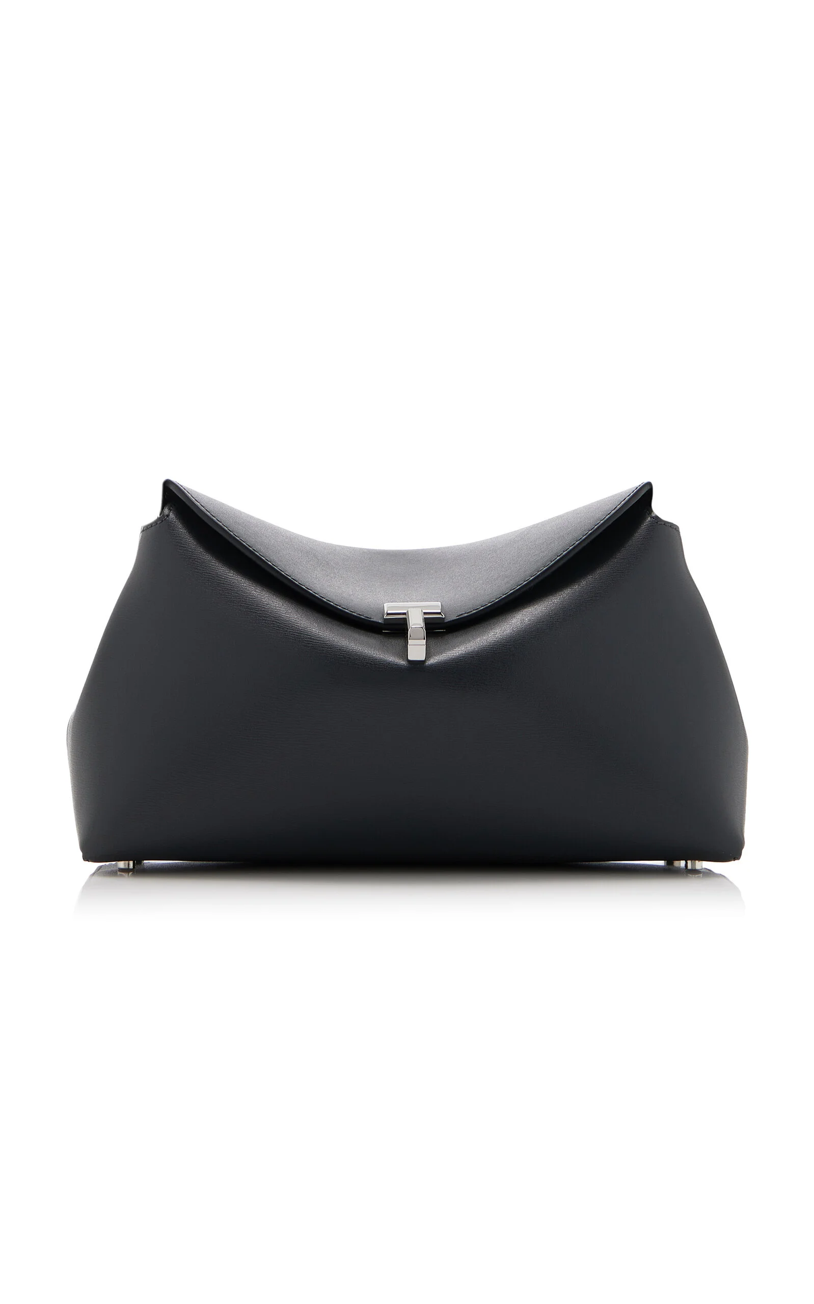 T-Lock Leather Clutch grey - 1
