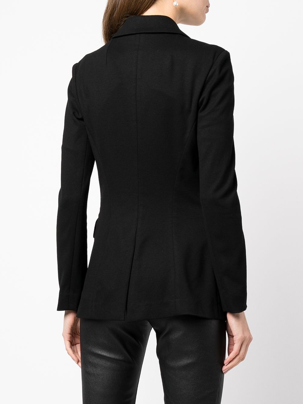 single-breasted cotton blazer - 4