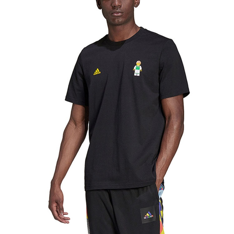 adidas adidas Printing logo Round Neck Short Sleeve Black HG1400 outlook