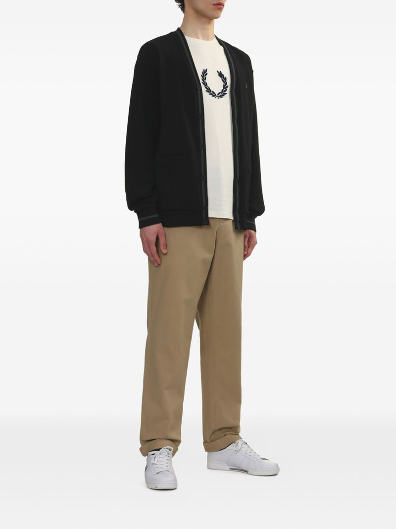 Fred Perry cotton logo-embroidered cardigan outlook