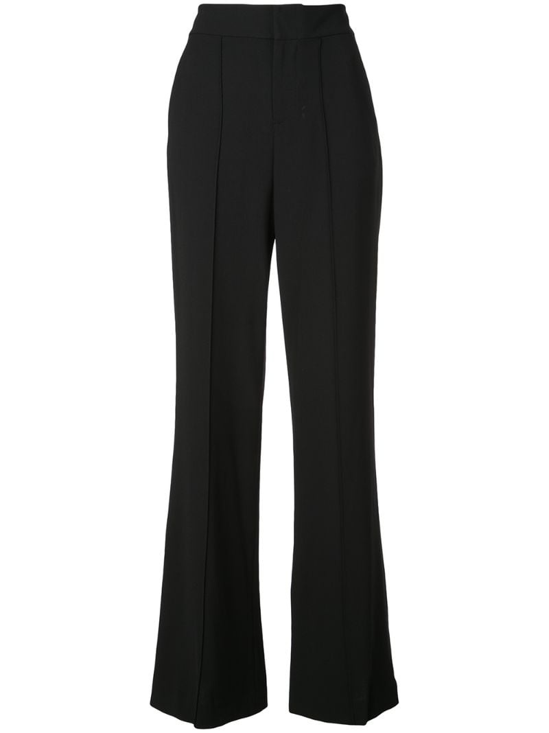 high-rise flared trousers - 1