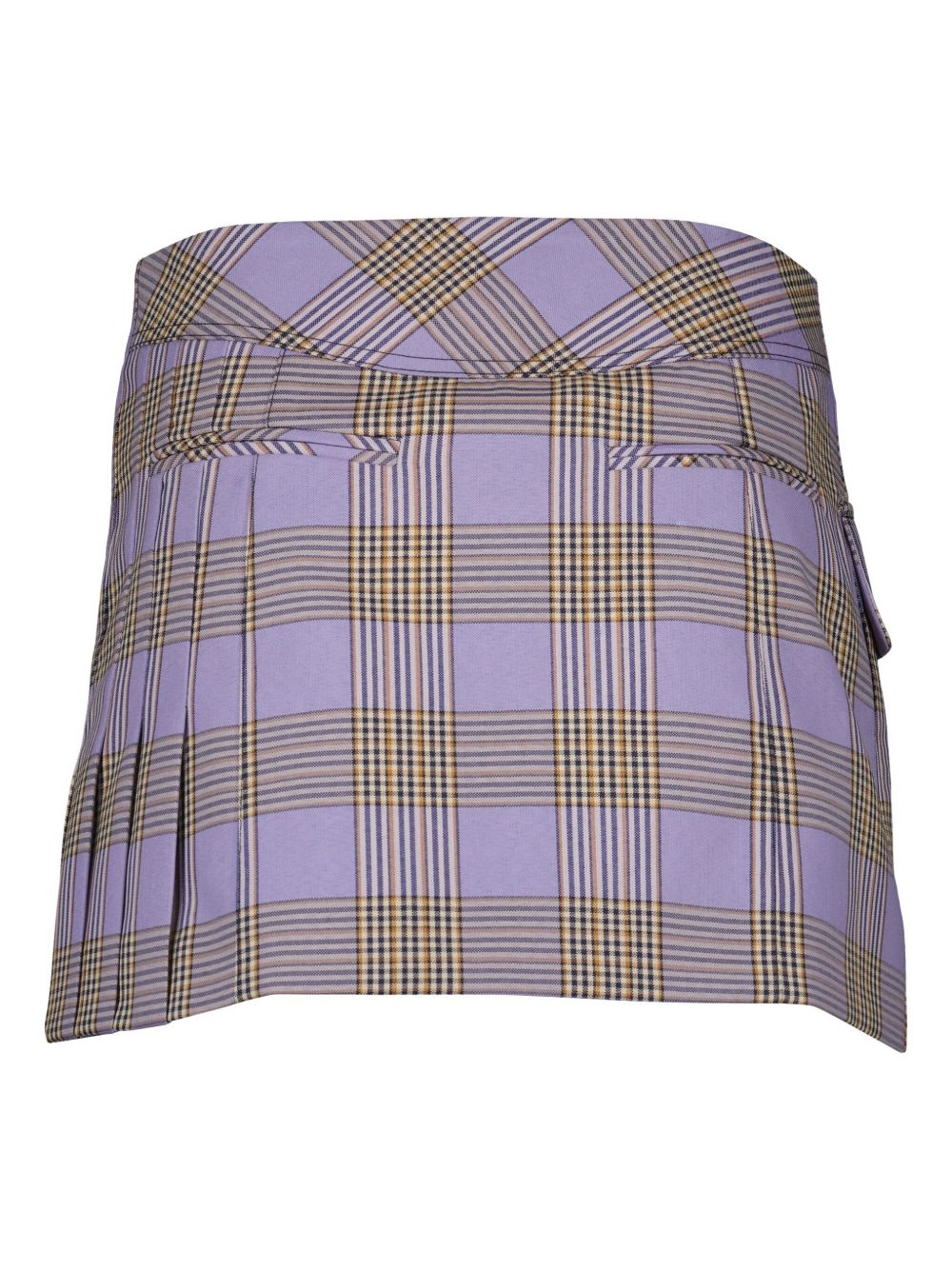 checked pleated skirt - 2