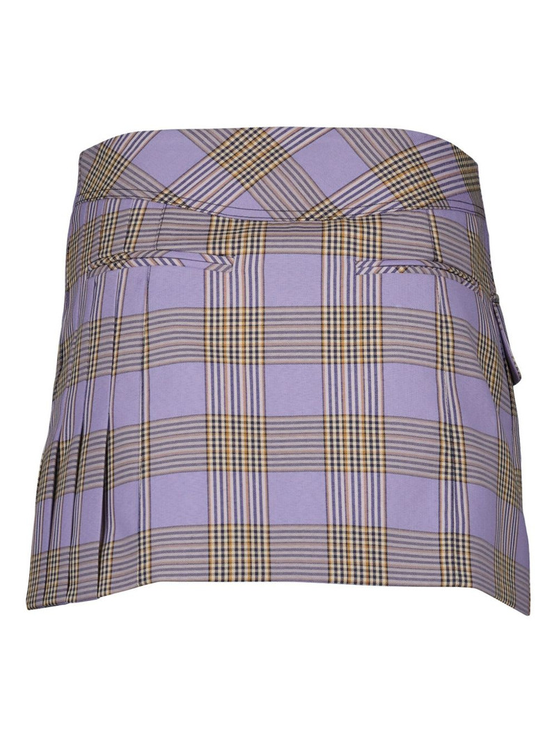 rabanne checked pleated skirt outlook