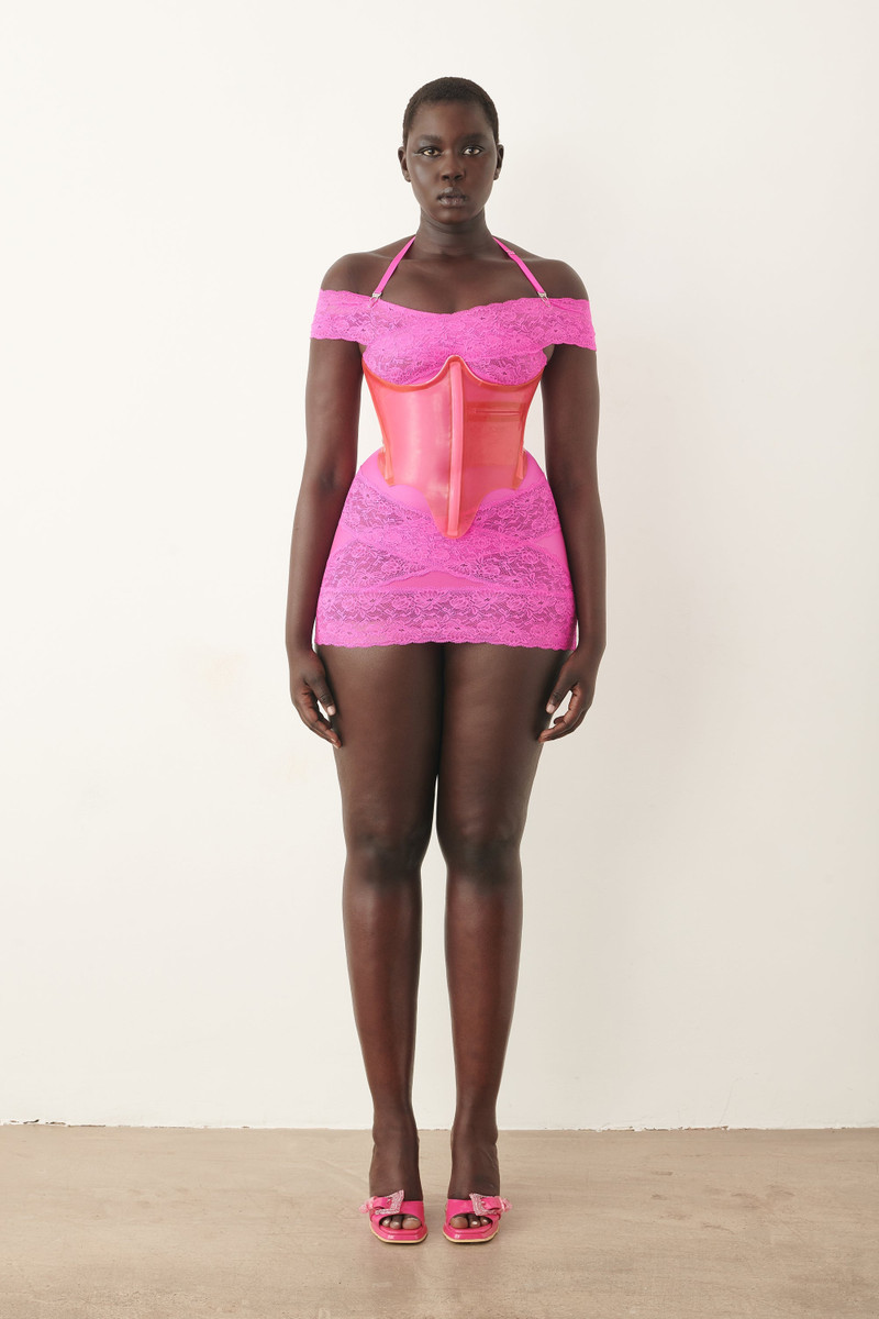 POSTER GIRL WANDA WASPIE LATEX CORSET HARLOT PINK outlook