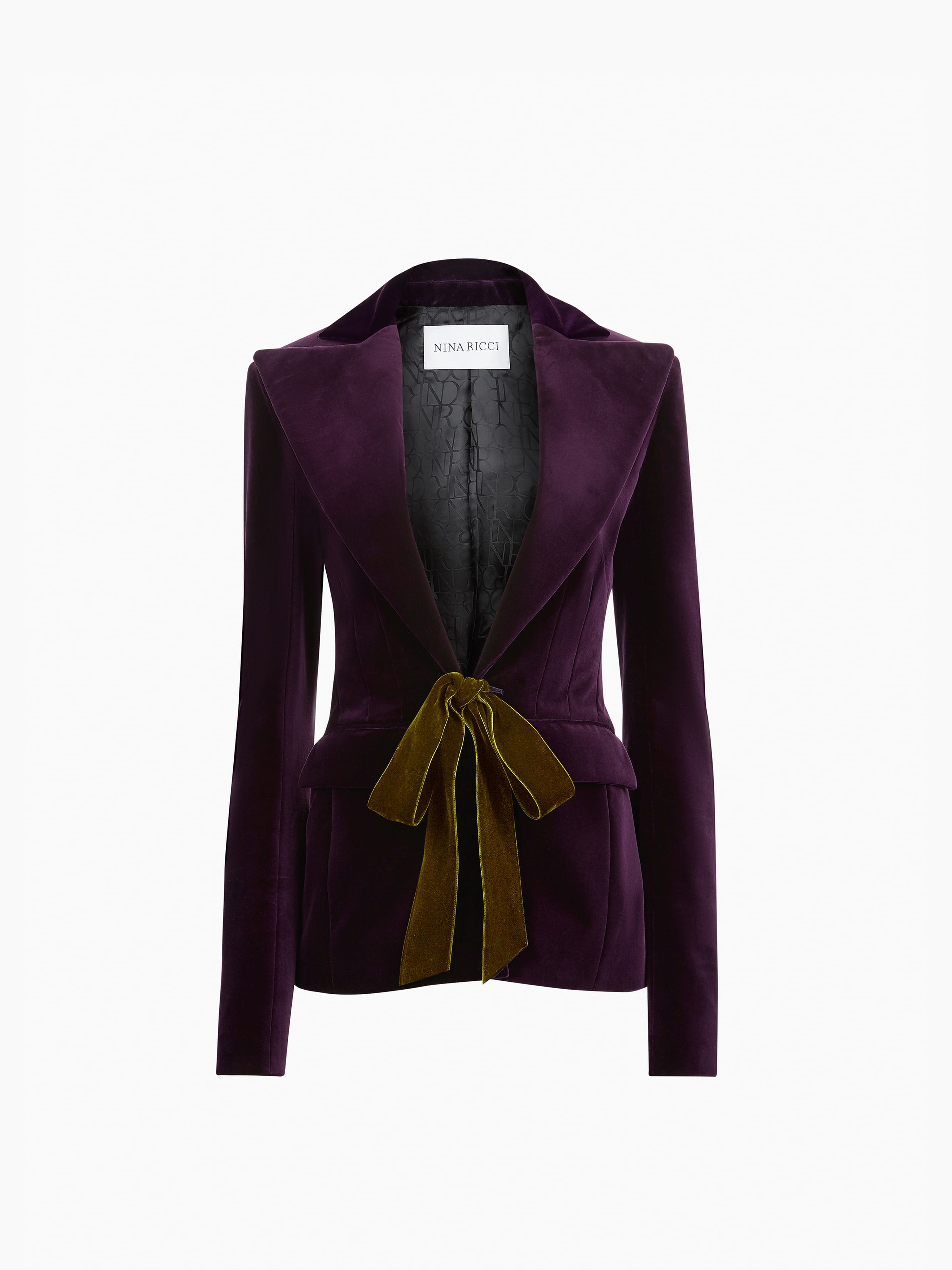 Purple Velvet Tailored Blazer - 5