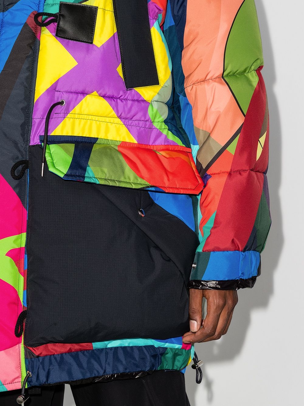 x KAWS graphic-print padded coat - 4
