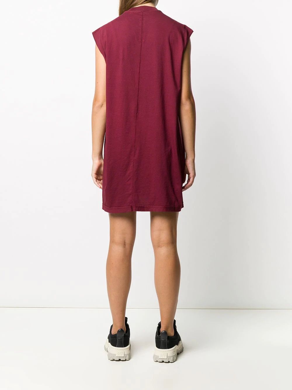 sleeveless fine ribbed knit dress - 4