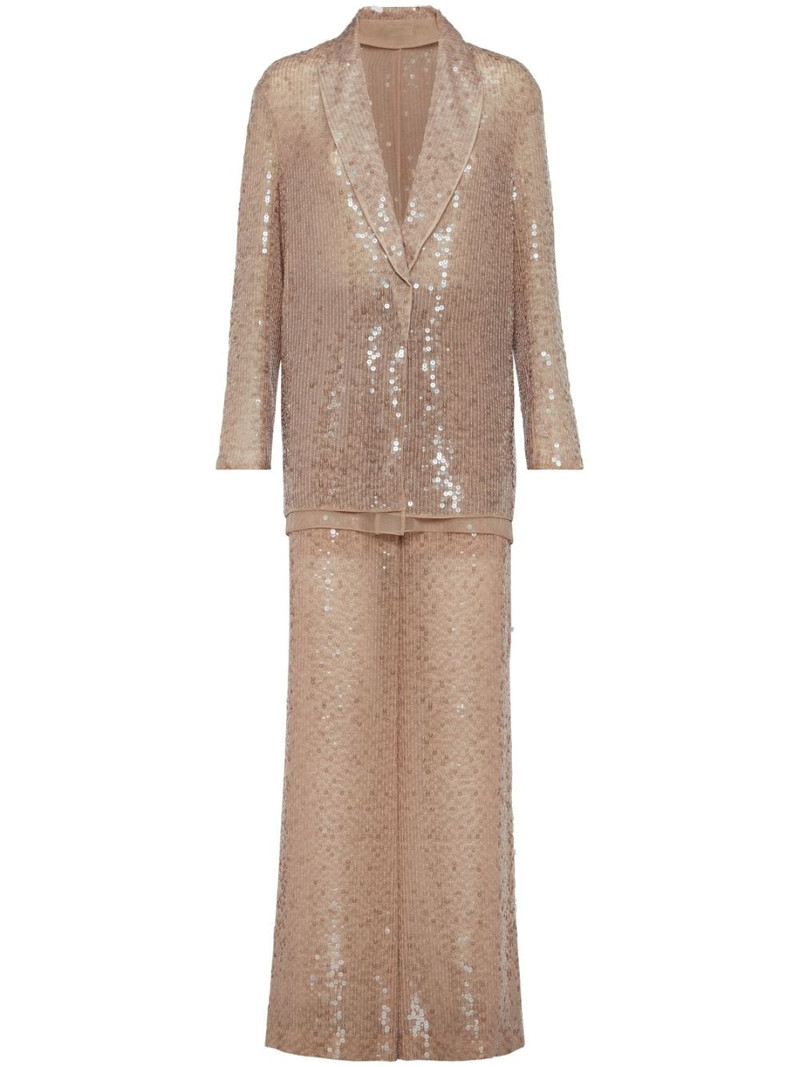 sequinned silk single-breasted suit 1