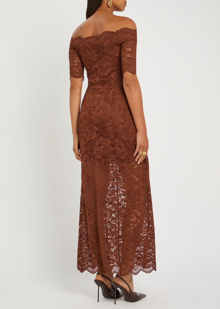 Rabanne Floral Stretch-guipure Lace Midi Dress - 3