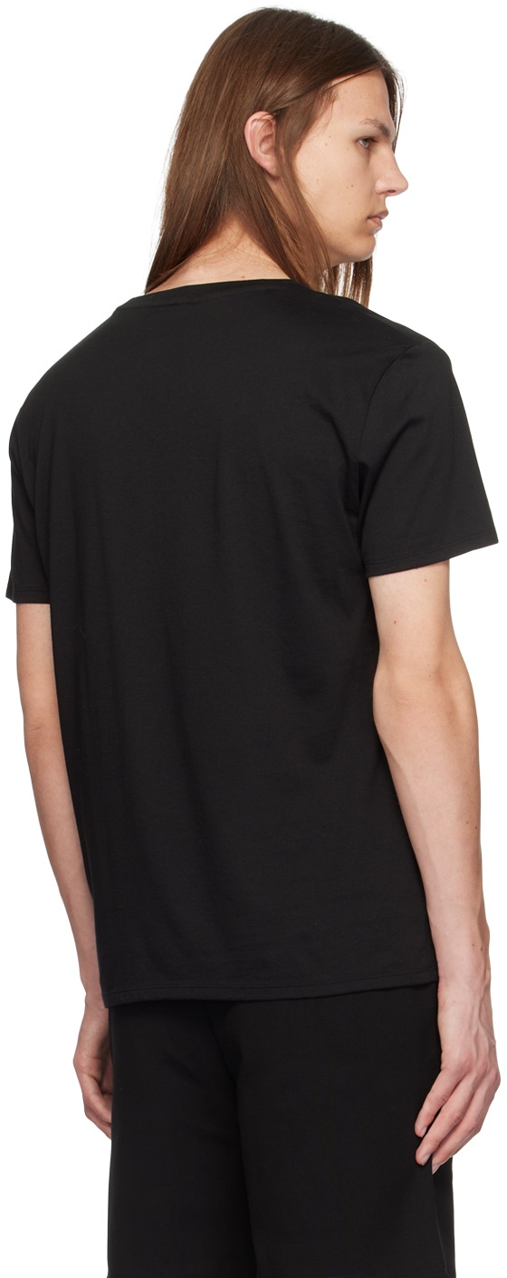 Black V-Neck T-Shirt - 3