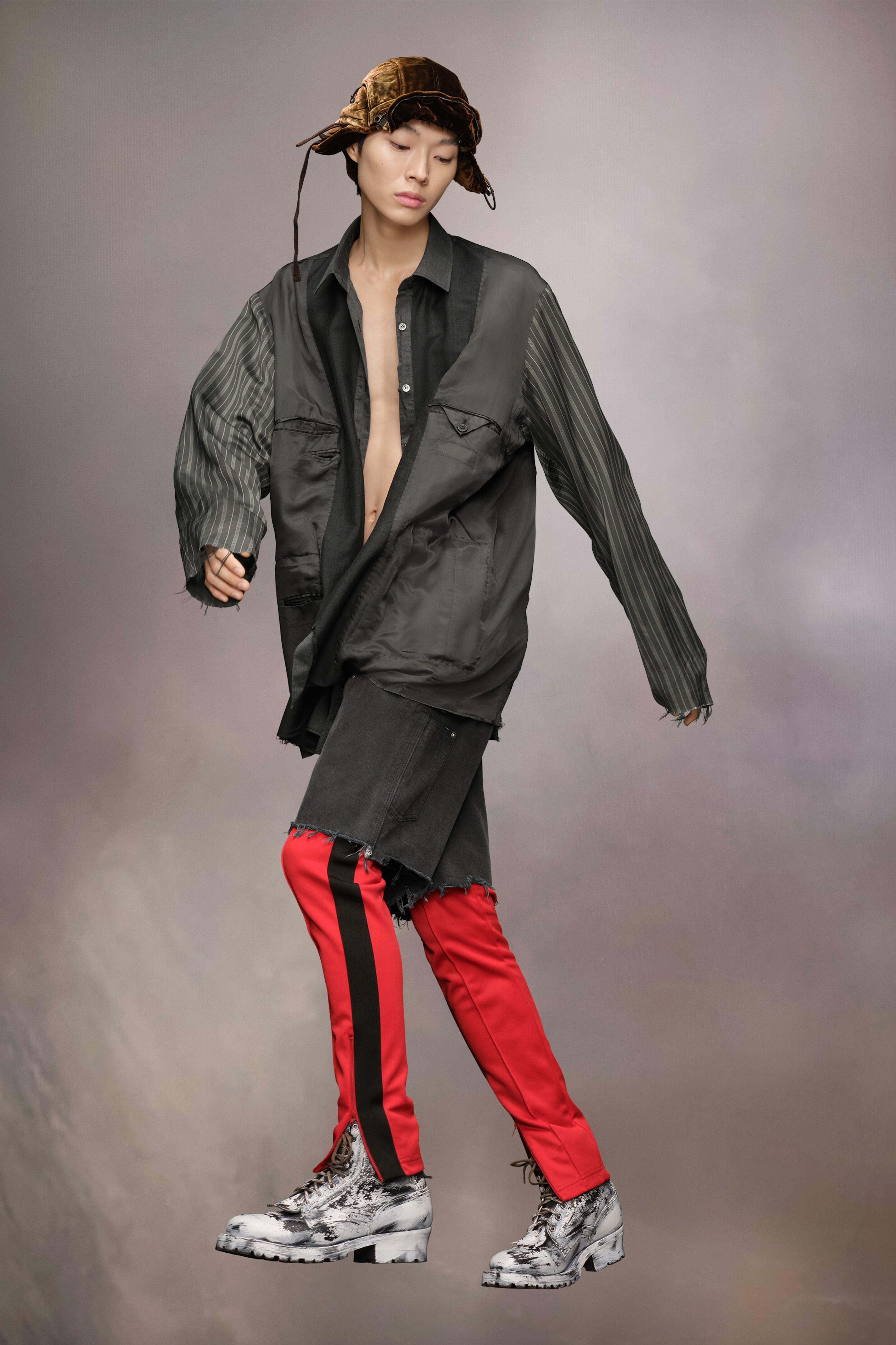 Patchwork inside-out jacket - 4