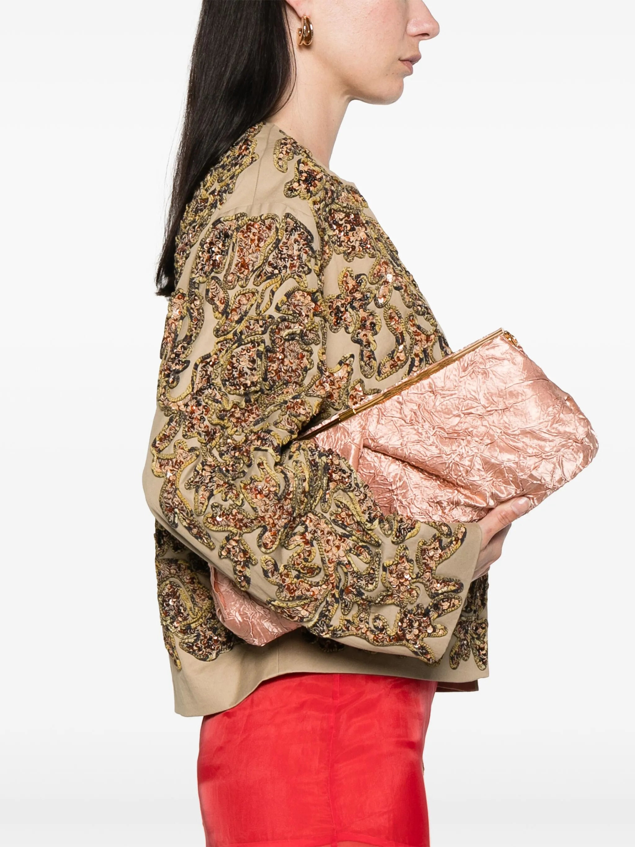 crinkled cross body bag - 2