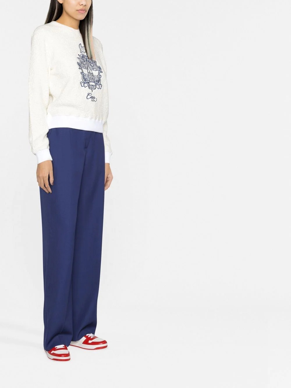 high-waisted wide-leg trousers - 2