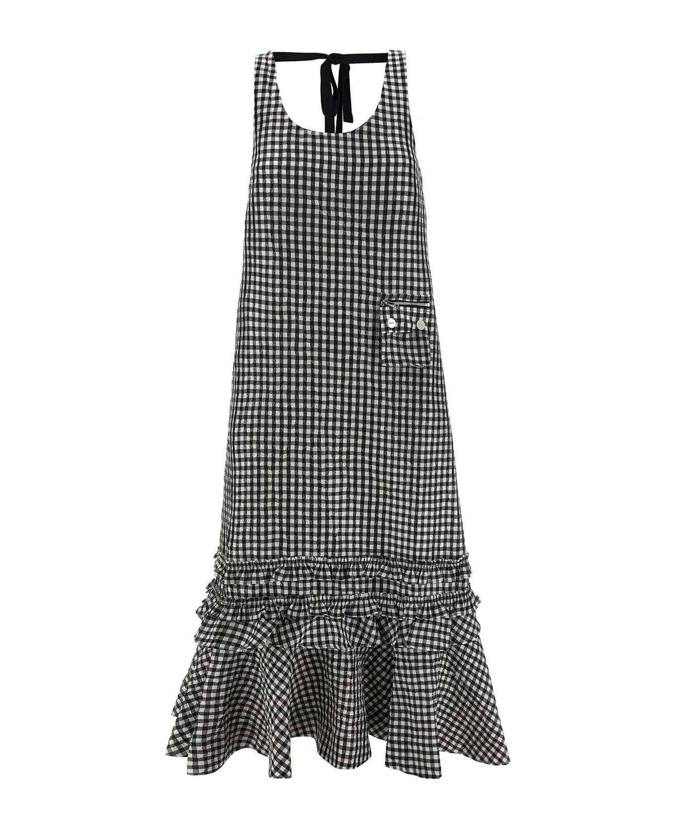 'crinkled Check Long' Dress - 1