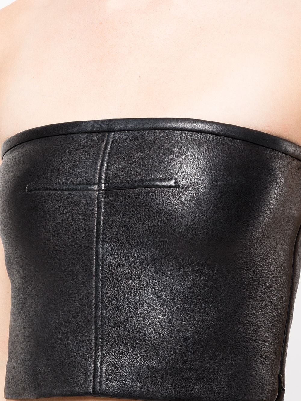 leather bodycon tube top - 5